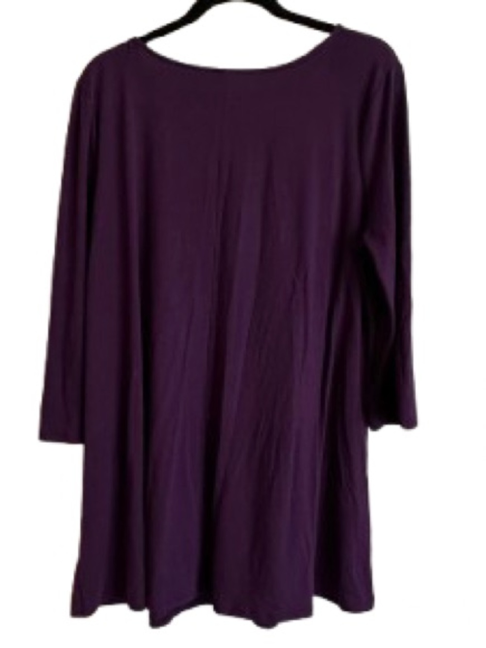 Zenana Outfitters Purple Lattice V-Neck Tunic - Picture 7 of 7
